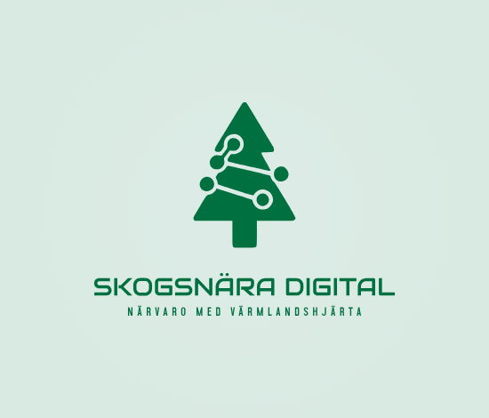 Skogsnära digital pulse logo ditt företag kan hittas på google maps